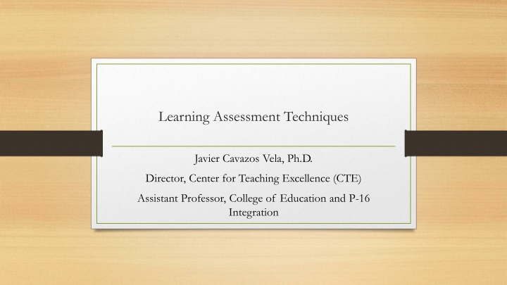 learning assessment techniques