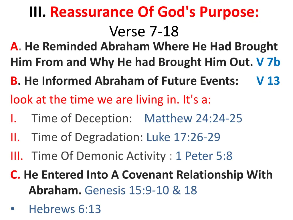 iii reassurance of god s purpose verse