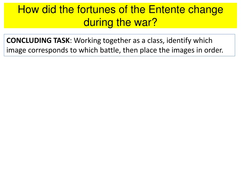 how did the fortunes of the entente change during 2