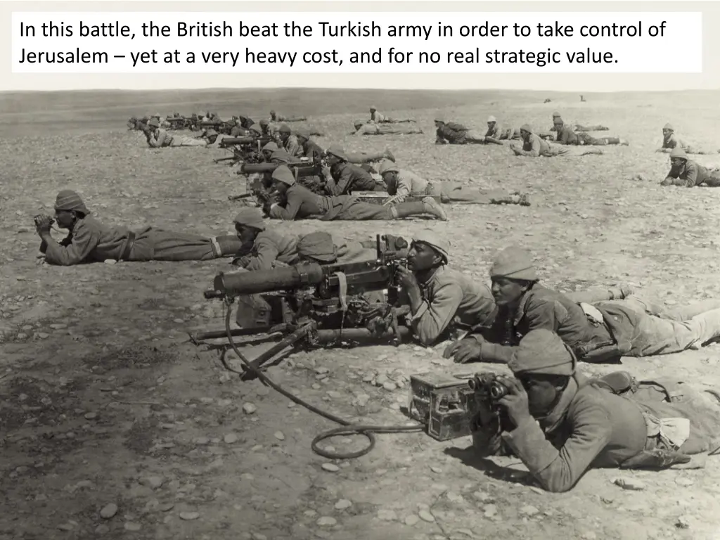 in this battle the british beat the turkish army 1