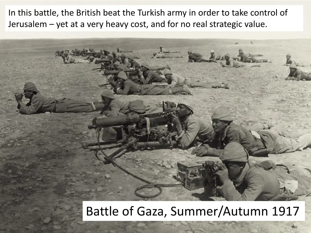 in this battle the british beat the turkish army