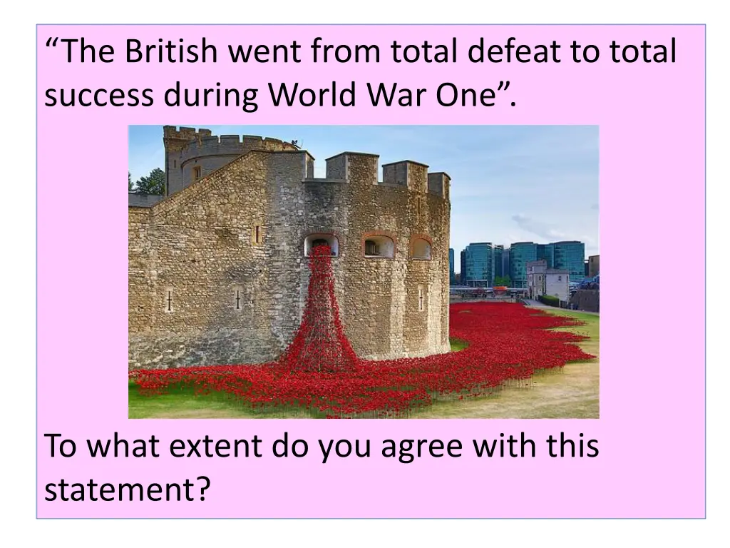 the british went from total defeat to total