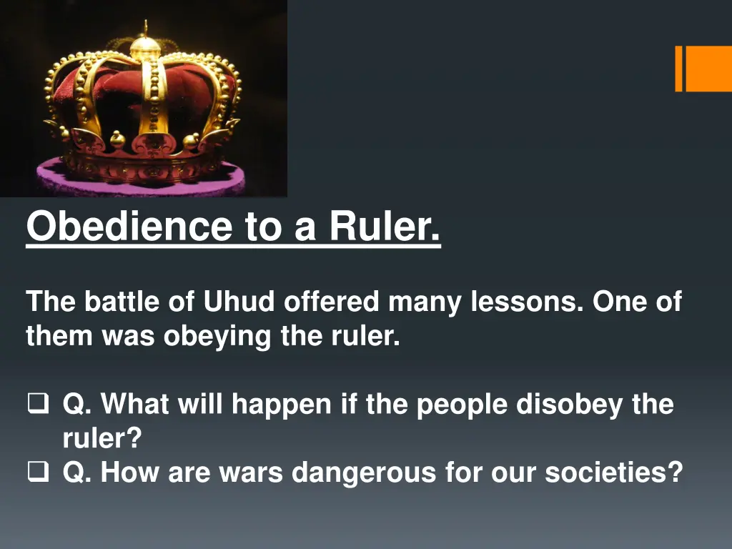 obedience to a ruler