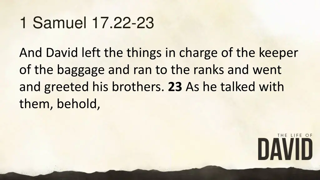 1 samuel 17 22 23