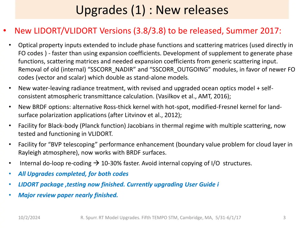 upgrades 1 new releases