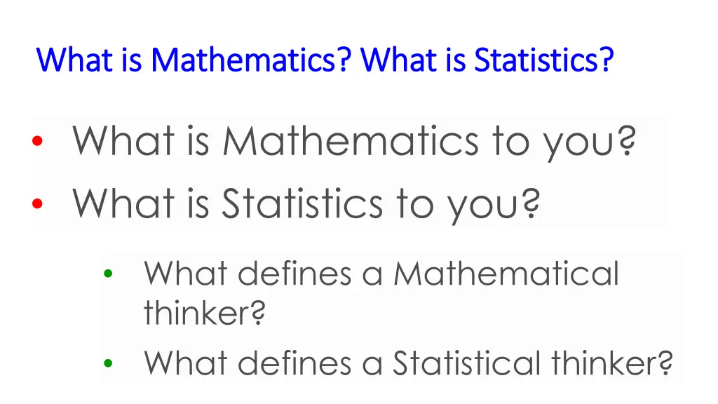 what is mathematics what is statistics what 1