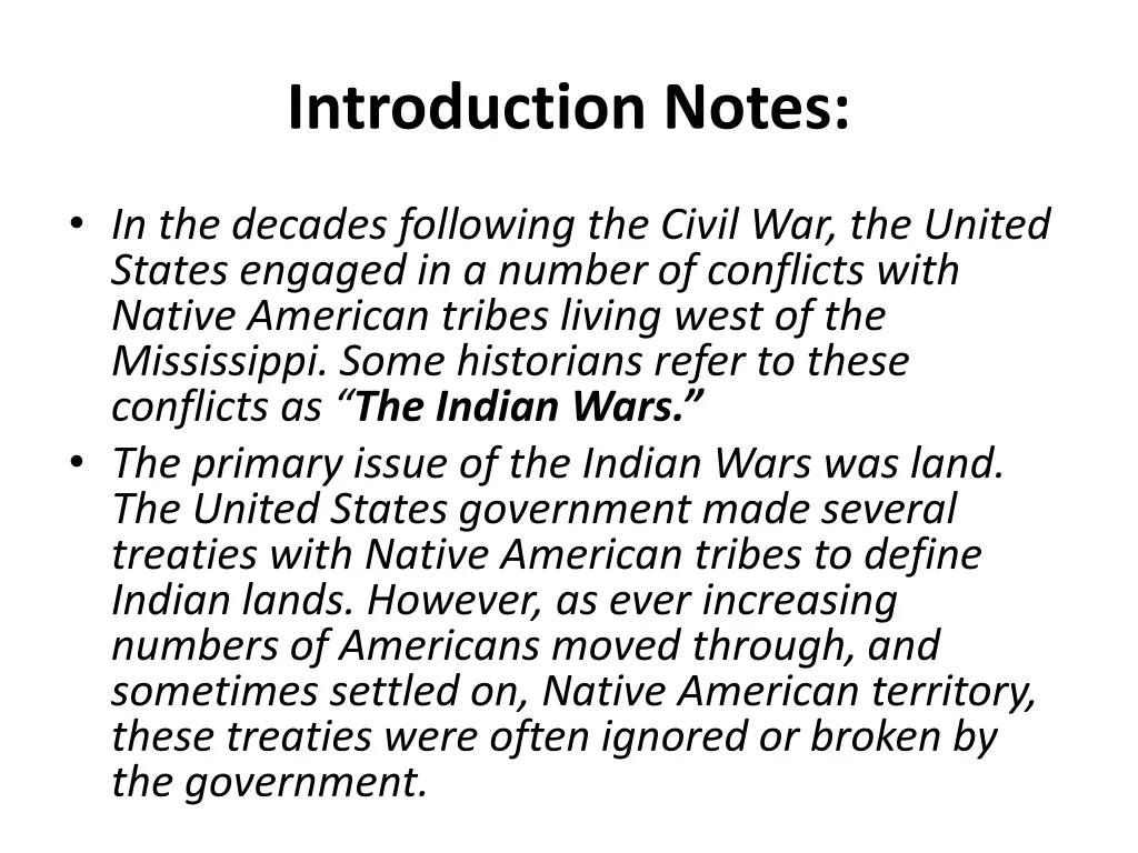 introduction notes