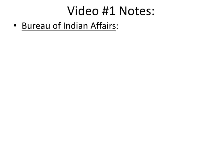 video 1 notes