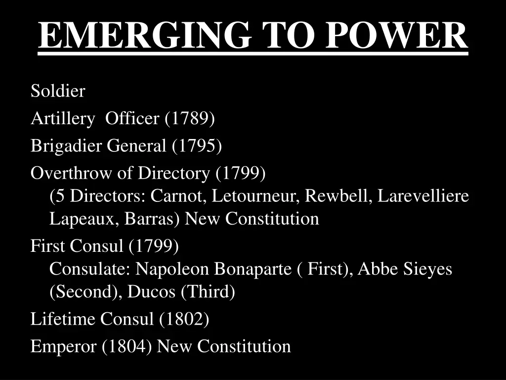 emerging to power