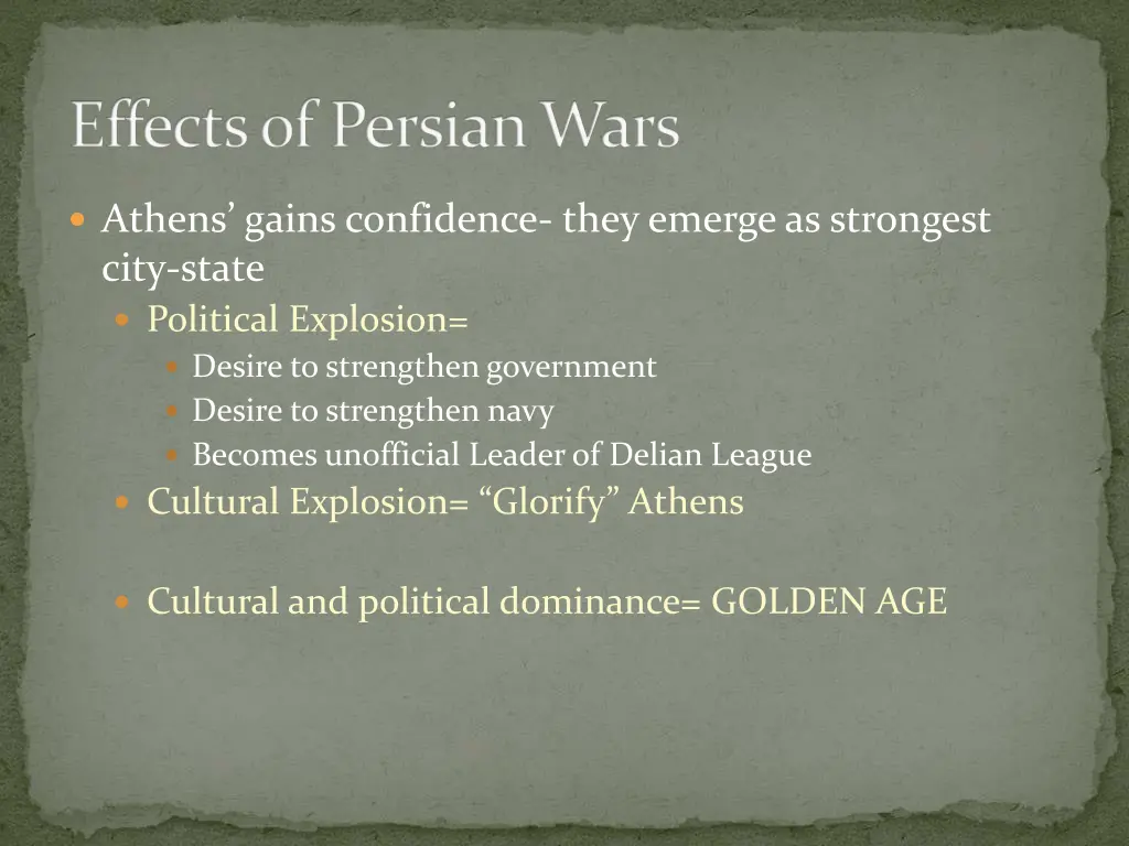 effects of persian wars