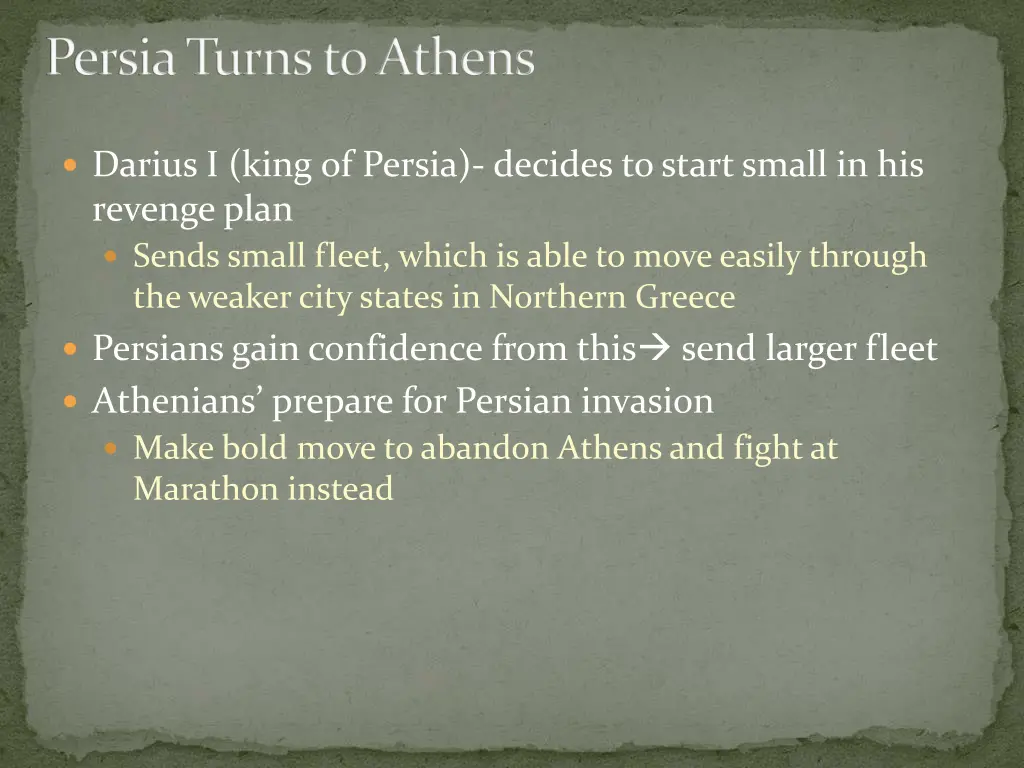 persia turns to athens