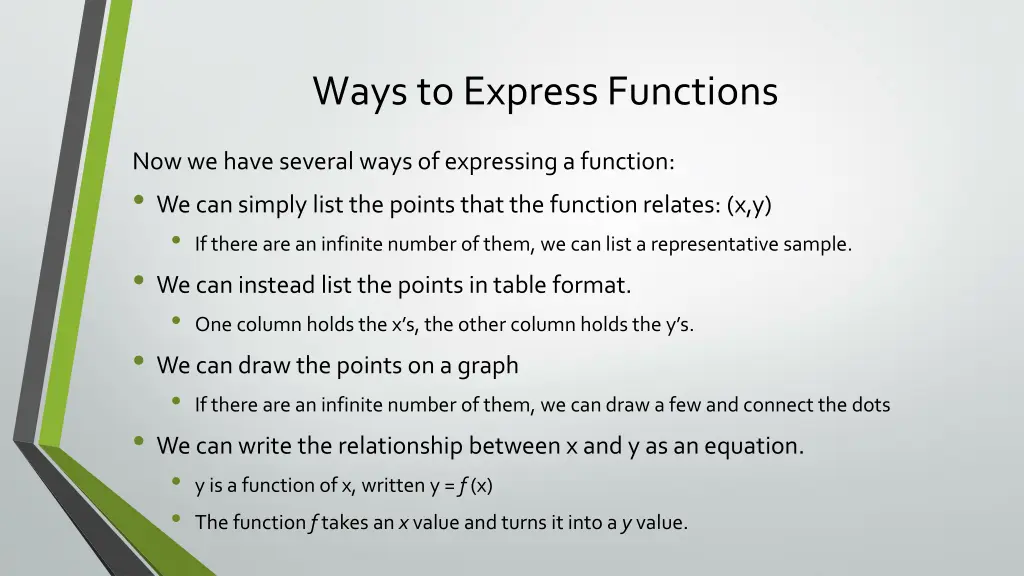 ways to express functions