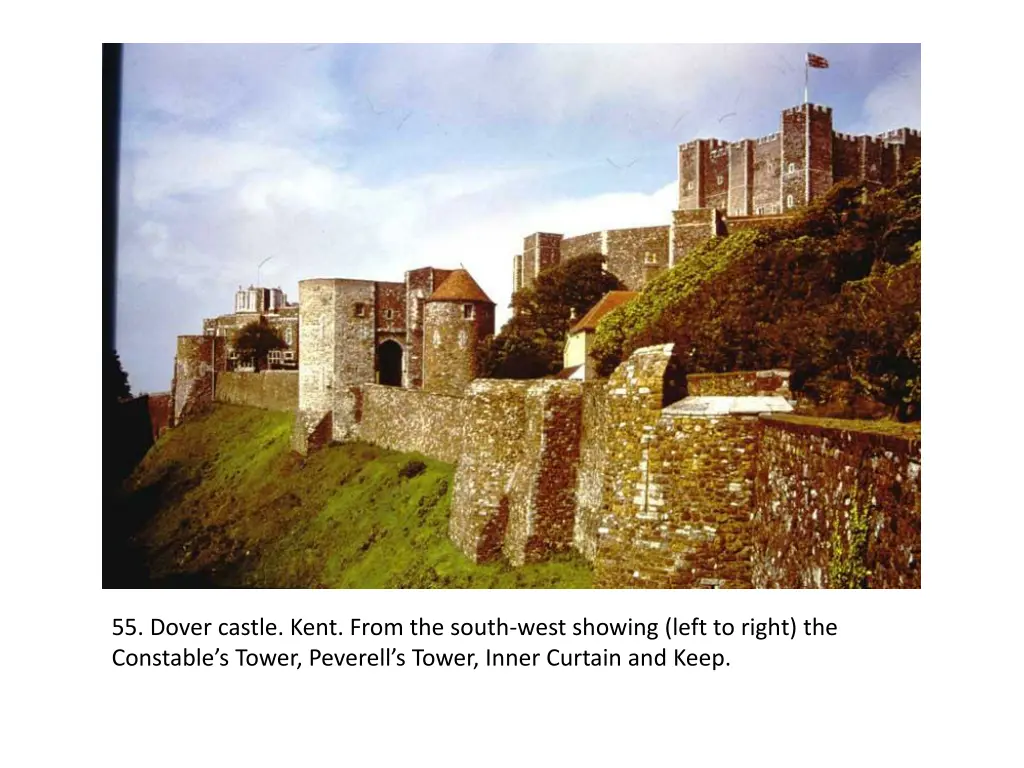 55 dover castle kent from the south west showing