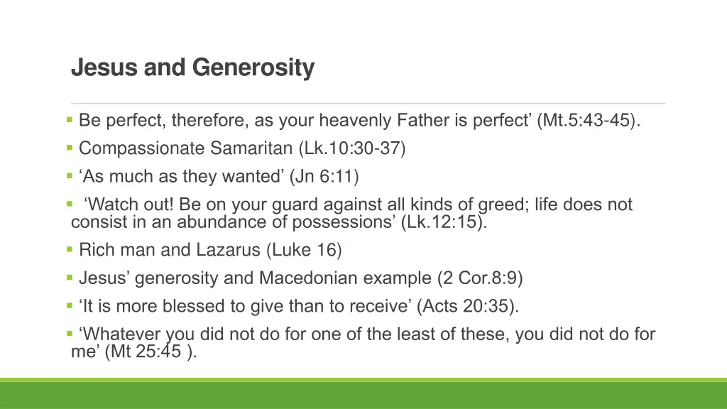 jesus and generosity