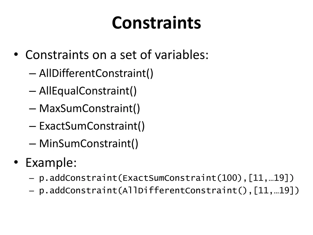 constraints 1