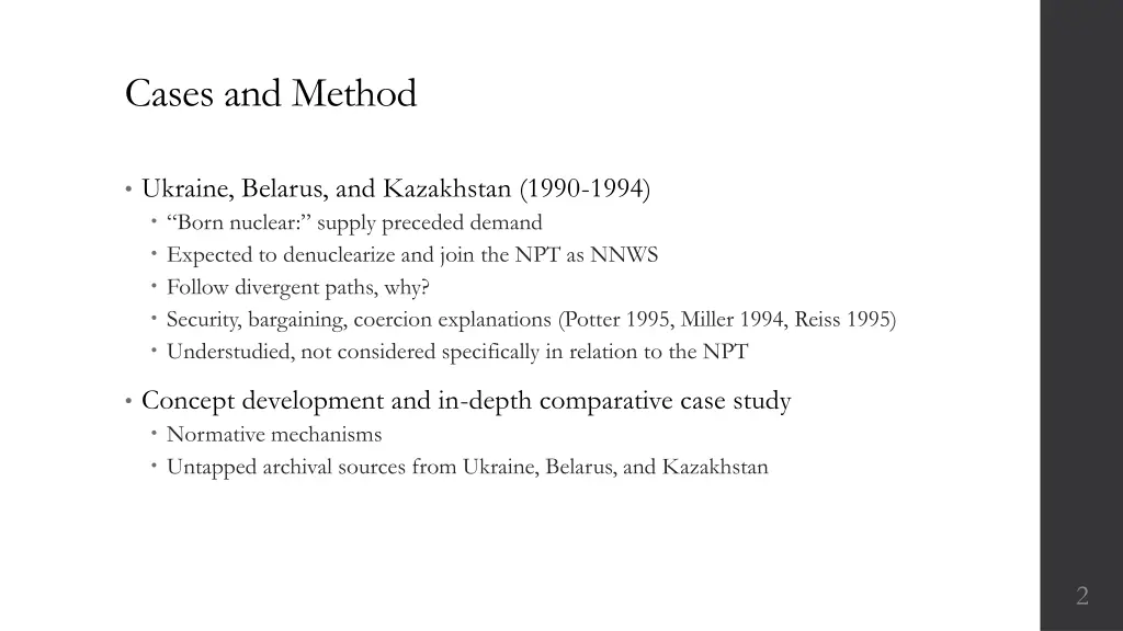 cases and method