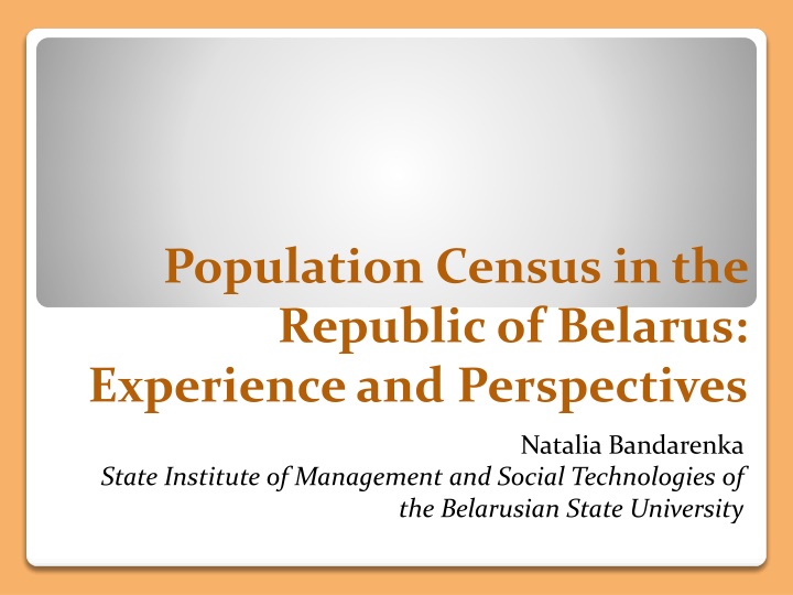 population census in the republic of belarus