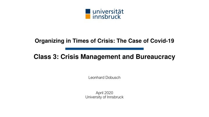 organizing in times of crisis the case of covid 19