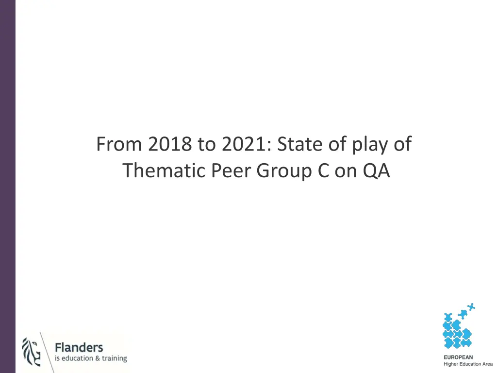 from 2018 to 2021 state of play of thematic peer