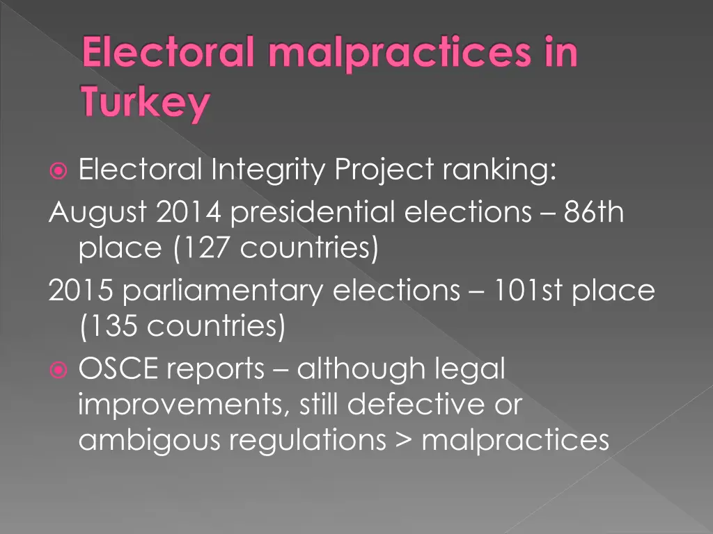 electoral malpractices in turkey