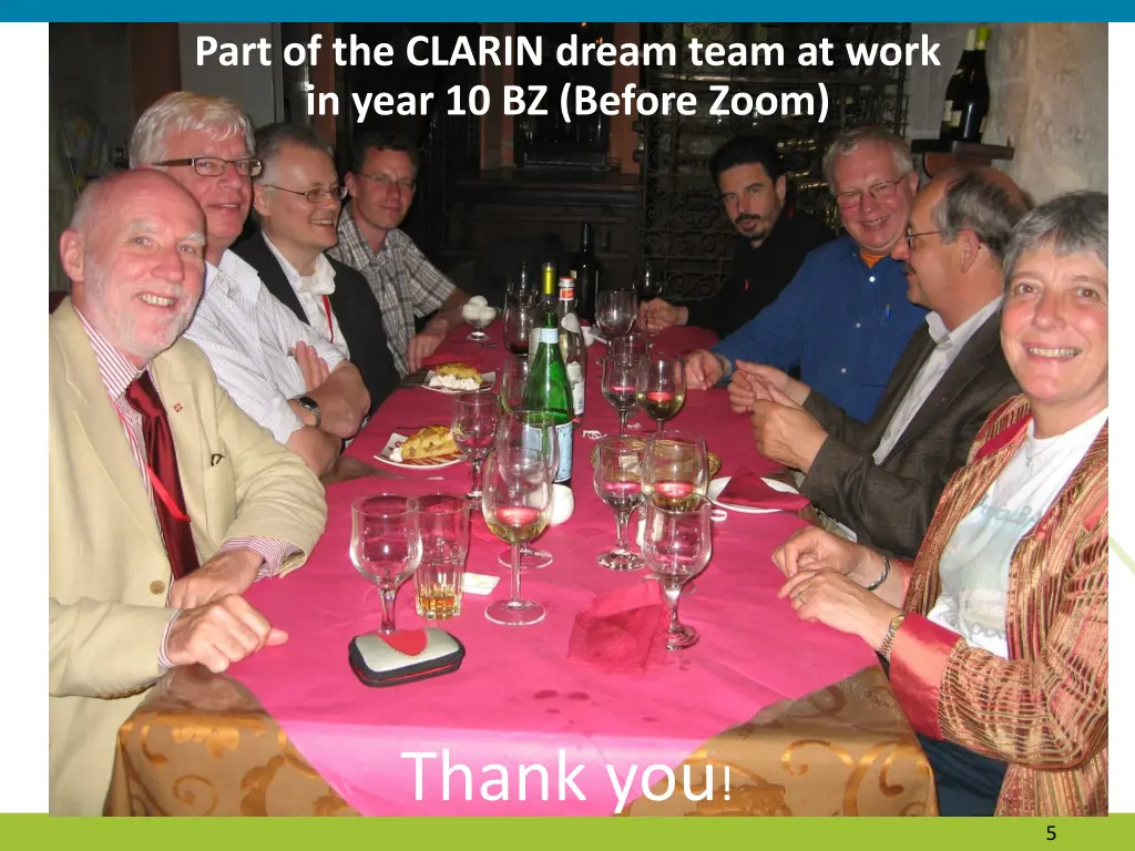 part of the clarin dream team at work in year