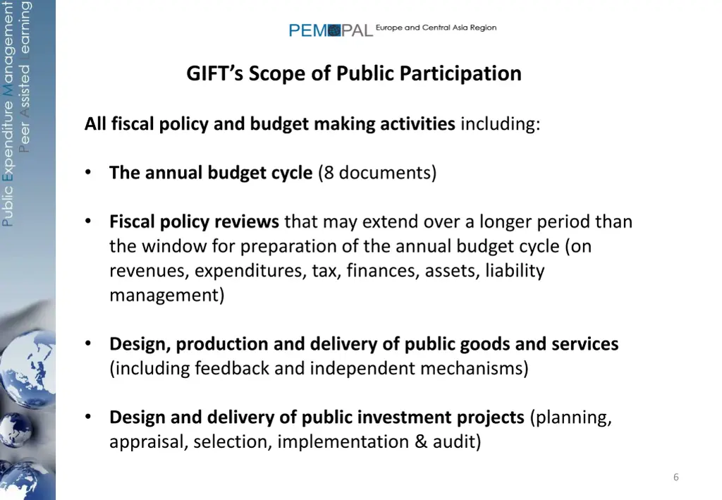 gift s scope of public participation