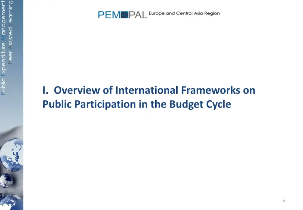 i overview of international frameworks on public