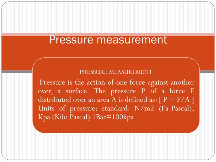 pressure measurement