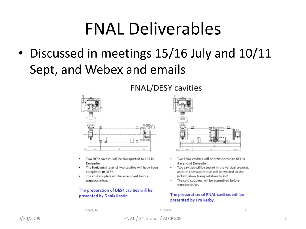 fnal deliverables discussed in meetings