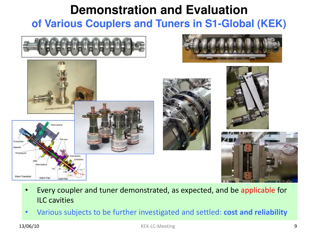 demonstration and evaluation of various couplers