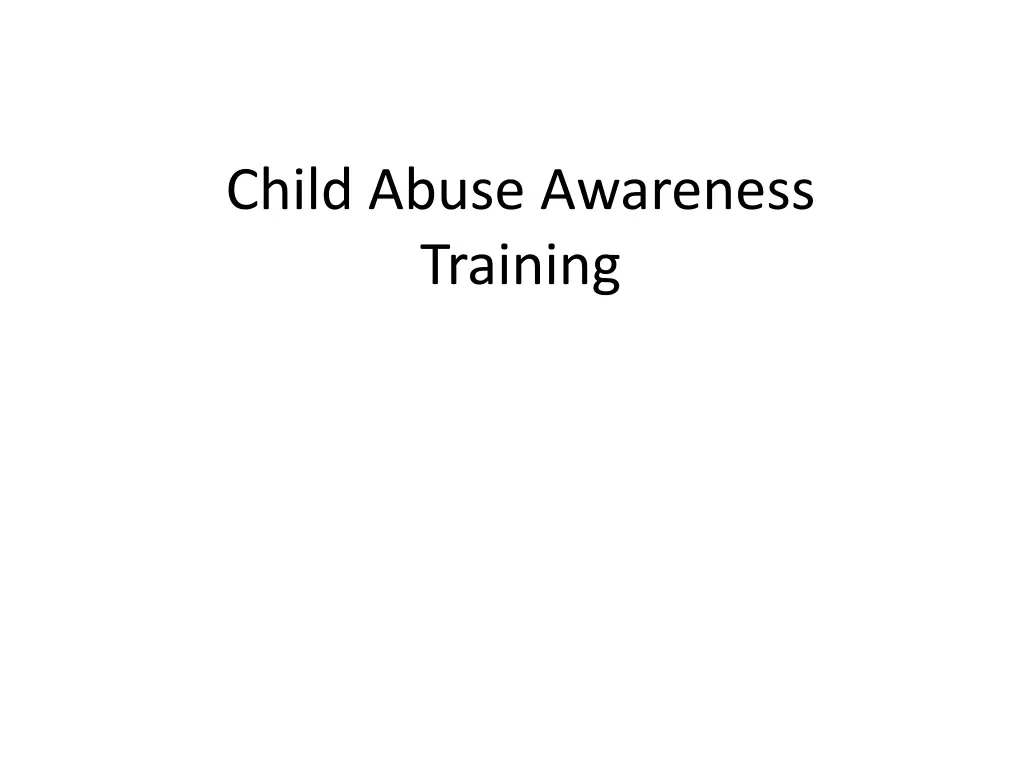 child abuse awareness training