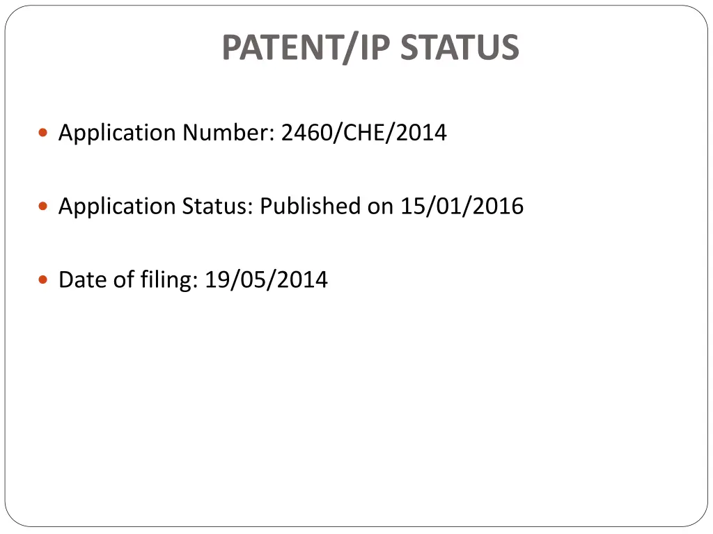 patent ip status