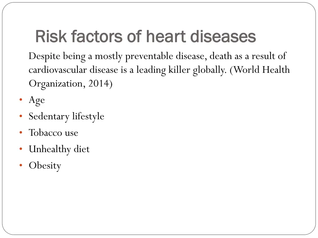 risk factors of heart diseases risk factors