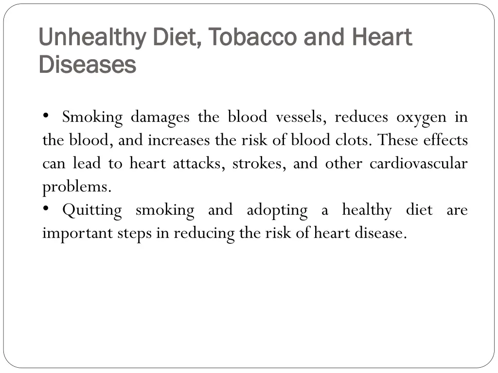 unhealthy diet tobacco unhealthy diet tobacco 1