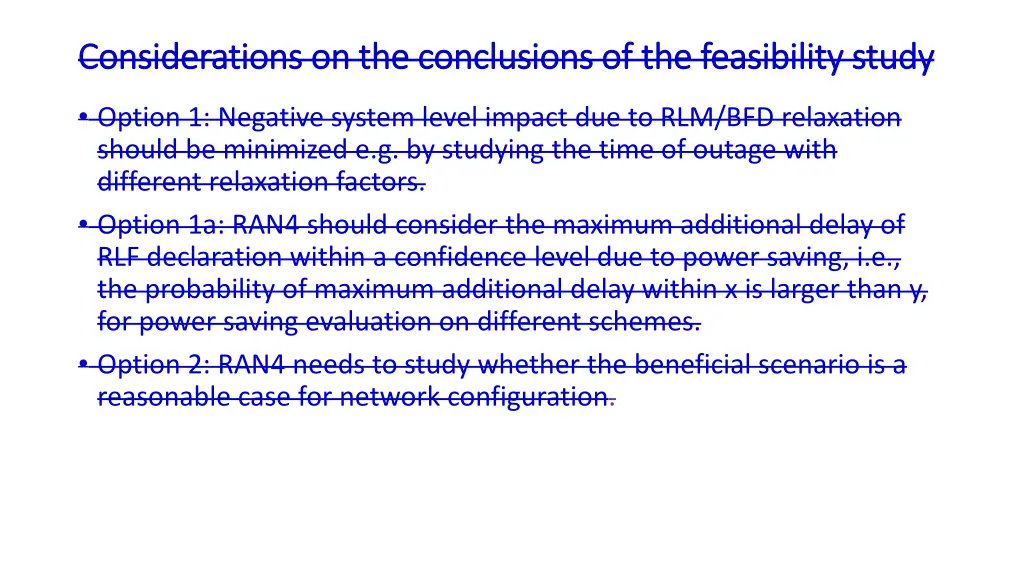 considerations on the conclusions