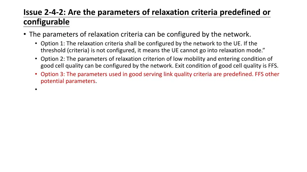 issue 2 4 2 are the parameters of relaxation