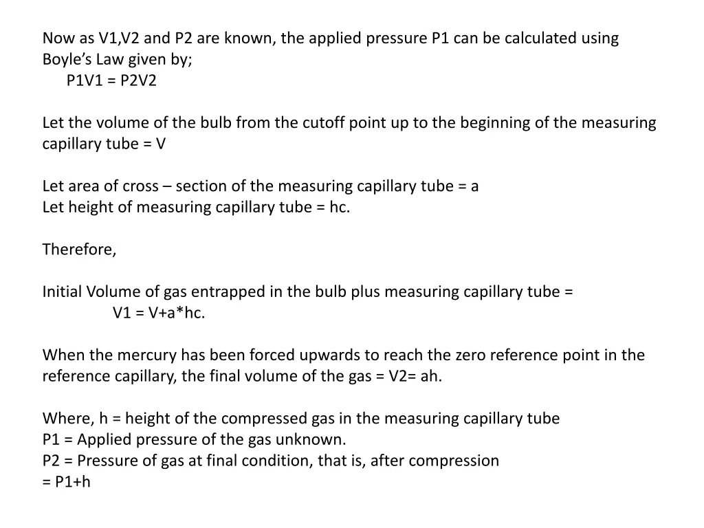 now as v1 v2 and p2 are known the applied