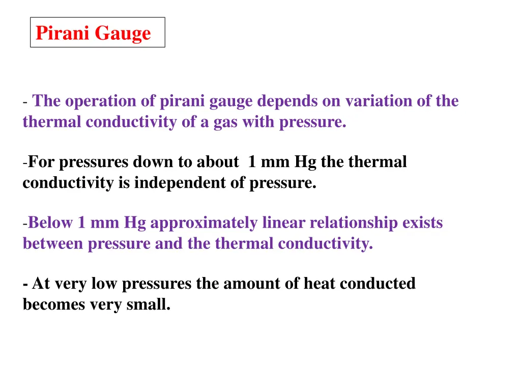 pirani gauge