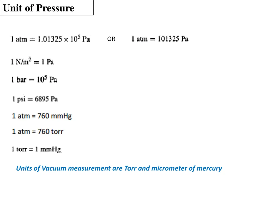 unit of pressure