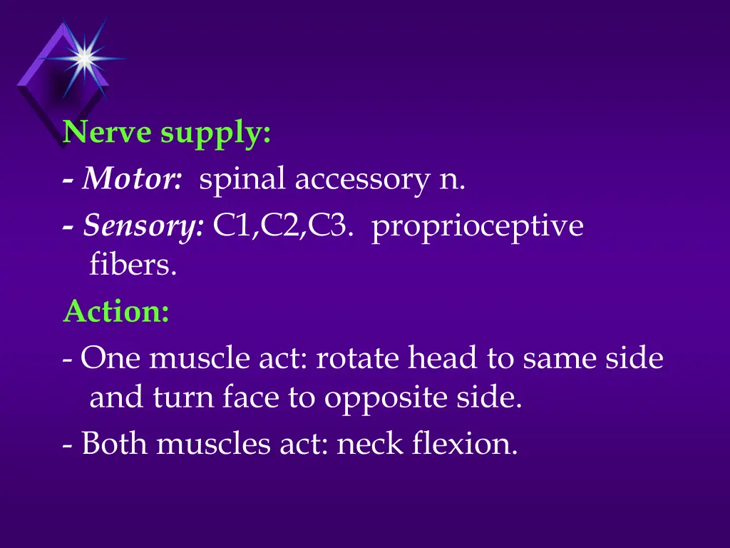 nerve supply motor spinal accessory n sensory