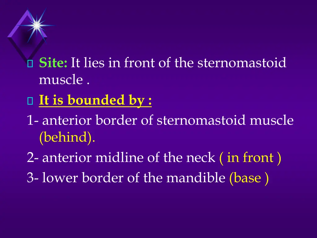 site it lies in front of the sternomastoid muscle