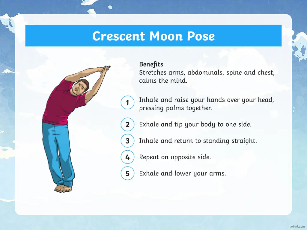 crescent moon pose