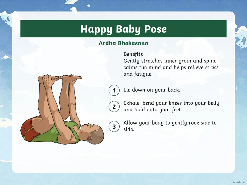 happy baby pose