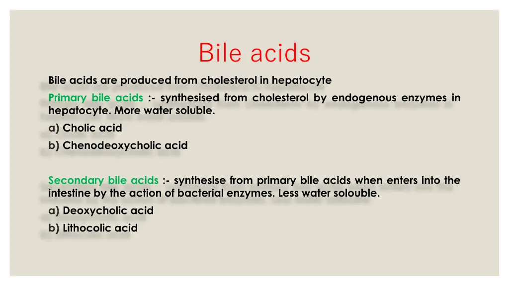 bile acids