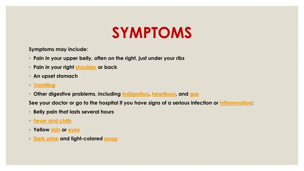 symptoms