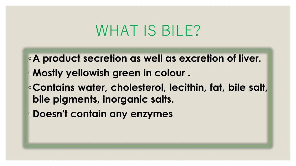 what is bile