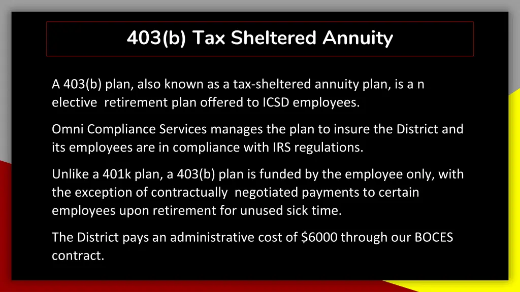 403 b tax sheltered annuity