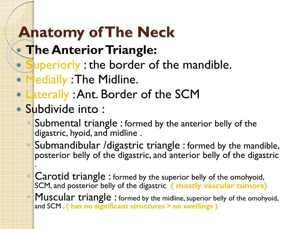 anatomy of the neck the anterior triangle