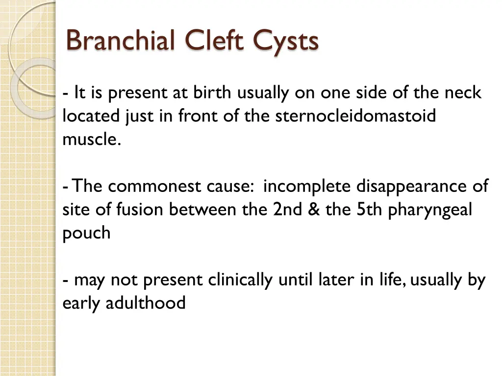 branchial cleft cysts 1