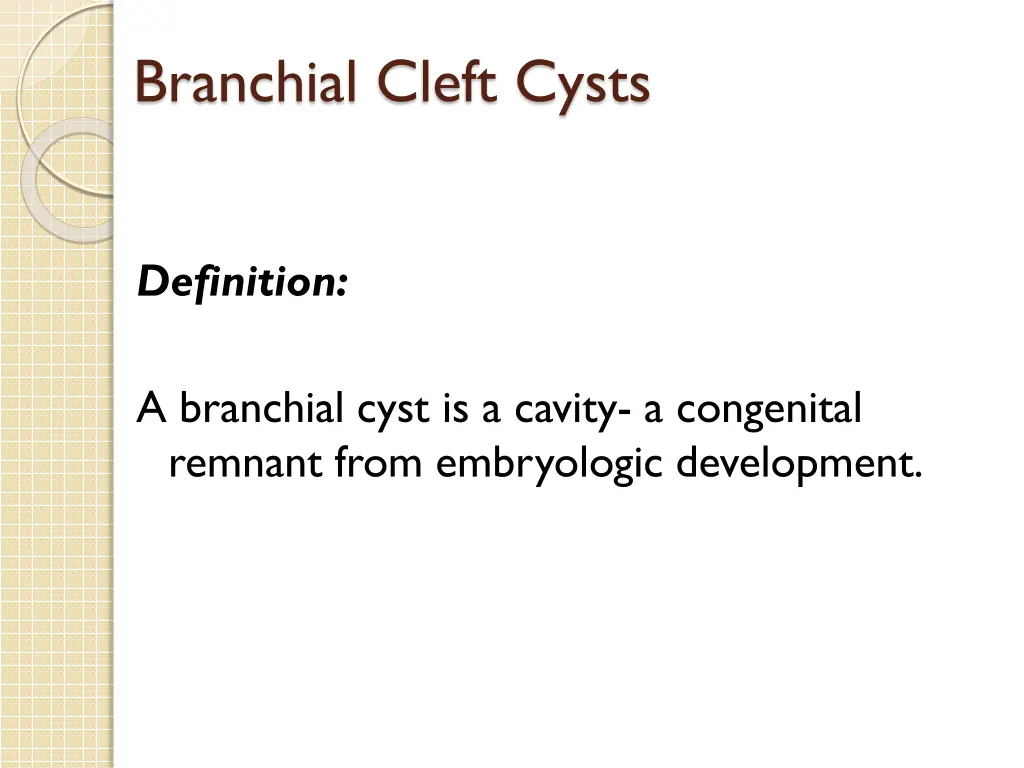 branchial cleft cysts